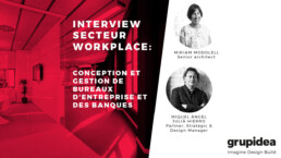 Nous parlons avec Miriam Modolell et Miquel Àngel Julià Hierro de la conception et de l'architecture des bureaux d'entreprise et des bureaux de banque.