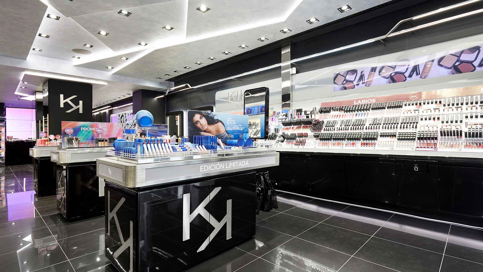 Imagen de tienda KIKO Milano en Valencia, llave en mano de Grup Idea y Abessis